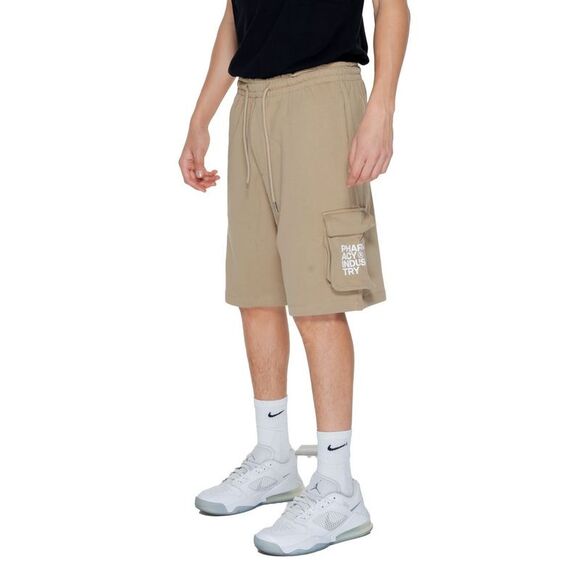 Pharmacy Industry Beige Cotton Bermuda Men's Shorts